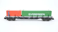 Fleischmann N 8249K Flachwagen mit Seitenborden Evergreen...