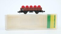 Minitrix N 51 3513 00 Niederbordwagen mit Ladung DB