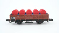 Minitrix N 51 3513 00 Niederbordwagen mit Ladung DB