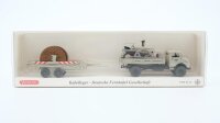 Wiking H0 82-28 MB LK 710 Kabelleger mit Trommel und Planierraupe Honomag K55