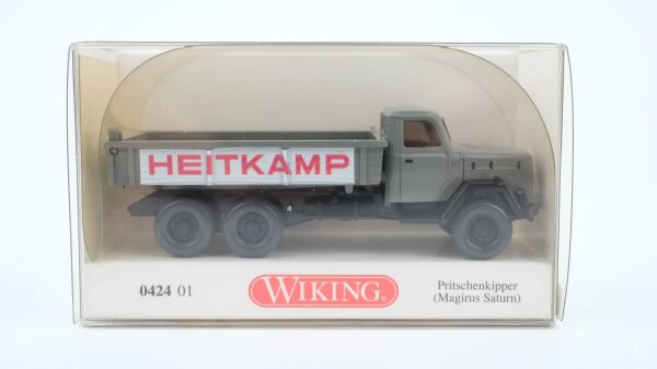 Wiking H0 042401 Magirus Saturn Pritschenkipper Heitkamp