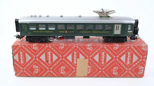Märklin H0 348/2 BS Speisewagen mit Pantograph und Rücklichter SBB CFF