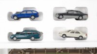 Märklin H0 47121 Doppel-Autotransportwagen mit 8 Mercedes-Benz Fahrzeugen DB
