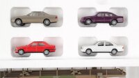 Märklin H0 47121 Doppel-Autotransportwagen mit 8 Mercedes-Benz Fahrzeugen DB