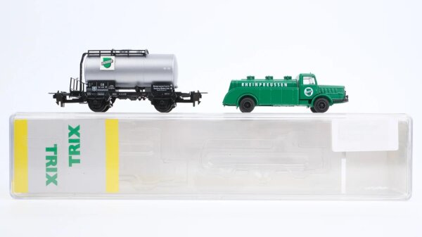 Trix H0 23995 Kesselwagen mit Tank LKW Rheinpreussen DB