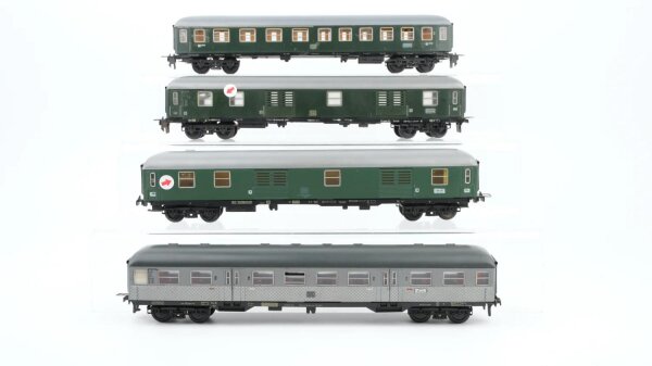 Trix Express H0 Konvolut Schnellzugwagen Silberling 2. Kl. Gepäckwagen DB