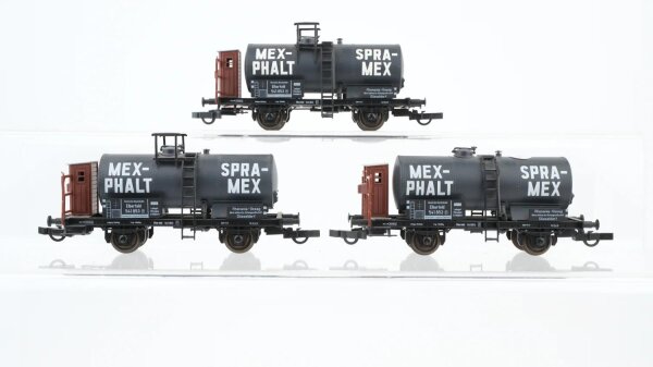 Sachsenmodelle H0 Konvolut Kesselwagen Mexphalt Spramex DR