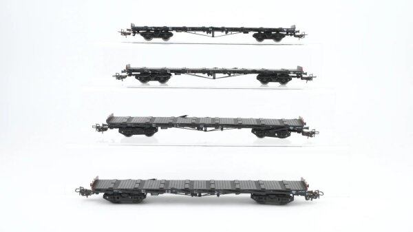 Märklin H0 Konvolut Flachwagen mit Rungen DB