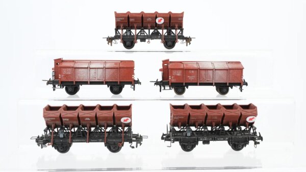 Trix Express H0 Konvolut Muldenkippwagen Klappdeckelwagen DB