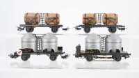 Märklin H0 Konvolut Silowagen Braunkohlenstaub Weinfasswagen Bordeaux DB ua