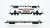 Märklin H0 Konvolut Tiefladewagen mit Trafo AEG Rungenwagen DB