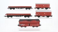 Märklin H0 Konvolut Niederbordwagen gedeckte...