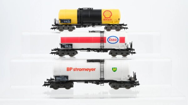 Fleischmann H0 Konvolut Kesselwagen Esso BP Shell