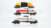 Fleischmann H0 Konvolut Kesselwagen Esso BP Shell