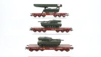 Märklin H0 Konvolut Schwerlastwagen mit Panzer...