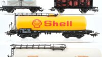 Märklin H0 Konvolut Kesselwagen Shell Gasolin Saurefasswagen Silowagen QuarzWerke DB