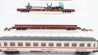 Märklin H0 Konvolut RoLa Niederflurwagen teilw. beladen Personenwagen DB