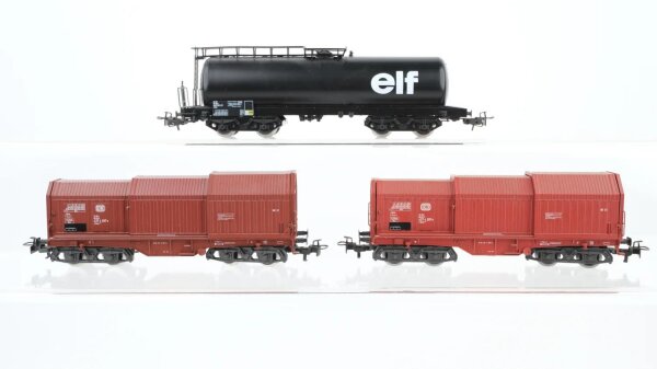 Märklin H0 Konvolut Kesselwagen elf Teleskophaubenwagen DB/SNCF