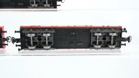 Märklin H0 Konvolut Niederbordwagen teilw. beladen mit Baufahrzeugen/LKW DB