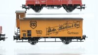 Märklin H0 Konvolut Kranwagen mit Kranschutzwagen Fasswagen gedeckter Güterwagen Gebr. Märklin DB/u.a.