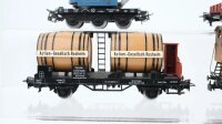 Märklin H0 Konvolut Kranwagen mit Kranschutzwagen Fasswagen gedeckter Güterwagen Gebr. Märklin DB/u.a.