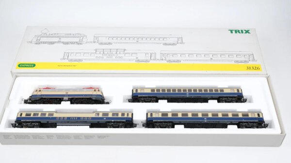 Trix Express H0 31326 Zug-Set Rheingold um 1962 DB 3 Leiter Gleichstrom
