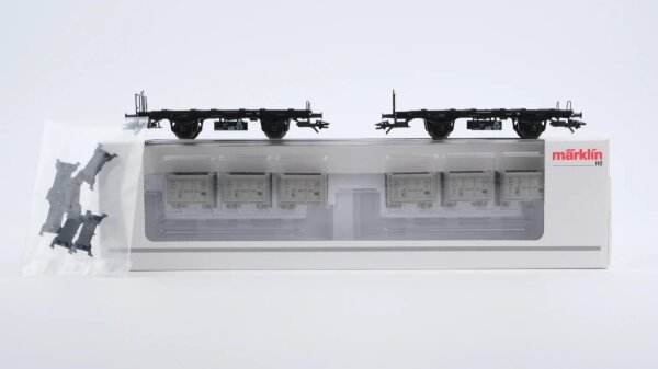 Märklin H0 48943 Behälter-Tragewagen-Satz "Von Haus zu Haus" DB