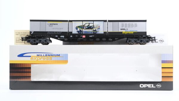 Roco H0 47976 Millennium Express Containerwagen Opel Die Sichere Welt DB