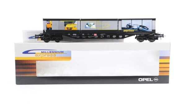 Roco H0 47970 Containerwagen "Millennium Express Opel 1" DB