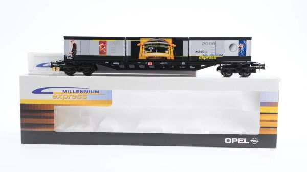 Roco H0 47981 Containerwagen "Millennium Express Opel 12" DB