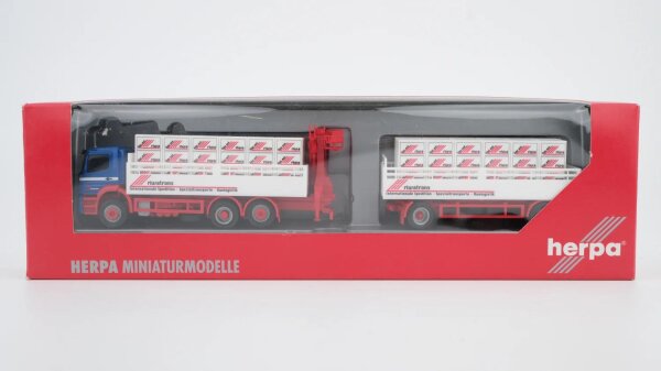Herpa H0 150354 MB Axor Baustoff-Hängerzug Riwatrans