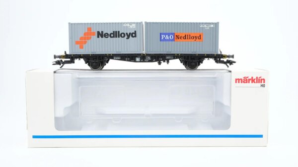 Märklin H0 47683 Behälter-Tragwagen Nedlloyd (Containerwagen)  Lgjs 323 der NS
