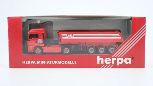 Herpa H0 147835 MAN TG A LX Baukipper-Sattelzug TCH Truck & Trailer Rental