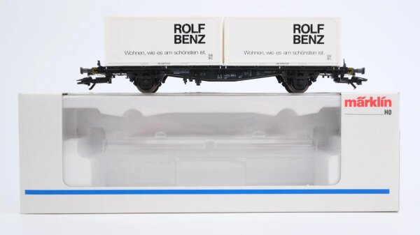 Märklin H0 4850 Behälter-Tragwagen (Containerwagen Rolf Benz)  Lgjs 598 der DB
