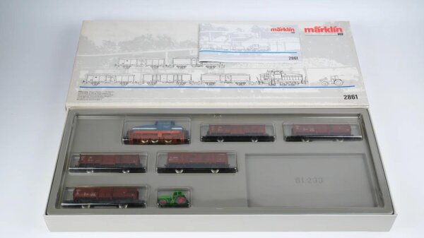 Märklin H0 2861 Rübenzug Süddeutsche Zucker AG Werk Regensburg 3 der DB Wechselstrom (vermutlich verharzt)