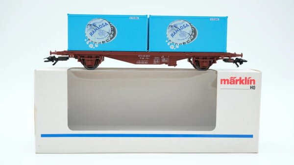 Märklin H0 4659 Behälter-Tragwagen (Containerwagen) Lgjs der SJ