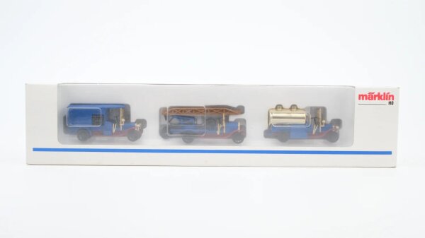 Märklin H0 1886 Oldtimer Fahrzeug-Set Feuerwehr