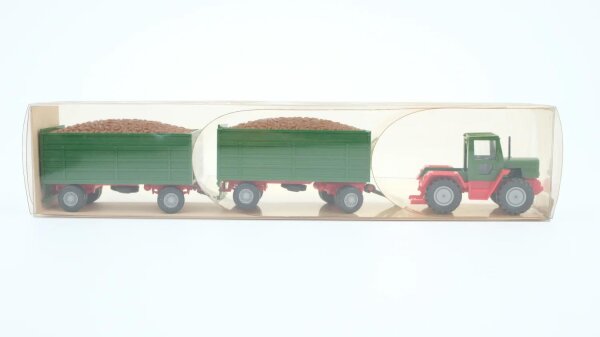 Wiking H0 26384 MB-Trac mit Rübenanhängern