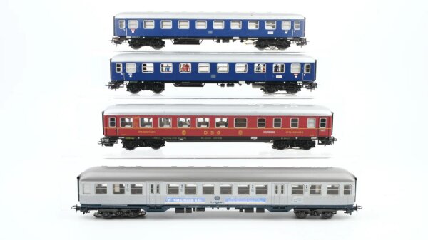 Märklin H0 Personenwagen 1.Kl. Speisewagen DSG Personenwagen Silberling 2.Kl. DB (Abbruch)