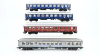 Märklin H0 Personenwagen 1.Kl. Speisewagen DSG Personenwagen Silberling 2.Kl. DB (Abbruch)