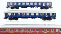 Märklin H0 Personenwagen 1.Kl. Speisewagen DSG Personenwagen Silberling 2.Kl. DB (Abbruch)