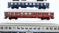 Märklin H0 Personenwagen 1.Kl. Speisewagen DSG Personenwagen Silberling 2.Kl. DB (Abbruch)