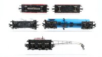 Märklin H0 Konvolut Kran- und Kranschutzwagen Kesselwagen Aral Silowagen gedeckter Güterwagen Supermann mit Zugschluss DB/ua