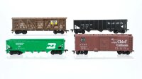 Life-Like Trains/ua H0 Konvolut Boxcar SantaFe Hopper  BN D&RGW StockCar NP