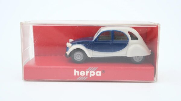 Herpa H0 020817 Citroen 2CV blau-weiß