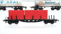 Trix Express/TTR H0 Konvolut Rungenwagen Kesselwagen Aral Mobiloel Niederflurschwerlastwagen DB/ua