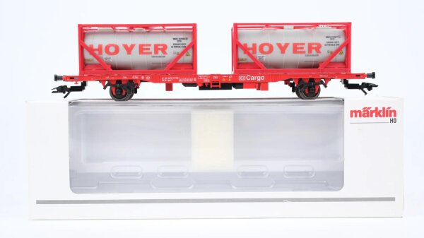 Märklin H0 47707 Behälter-Tragwagen (Containerwagen)  Lgns 570 der DB AG