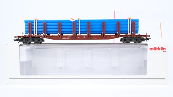 Märklin H0 47718 Rungenwagen mit Rohren  Snps 719 der DB AG