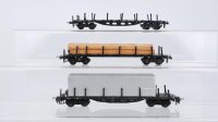 Trix Express H0 Konvolut Rungenwagen teilw. beladen DB
