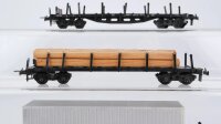 Trix Express H0 Konvolut Rungenwagen teilw. beladen DB